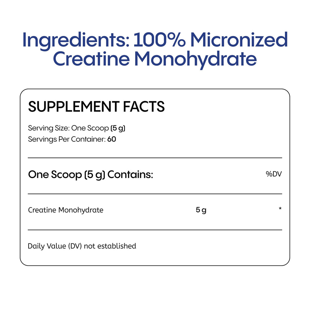 TIVAGENICS micronized creatine powder scoop for precise 5 g serving