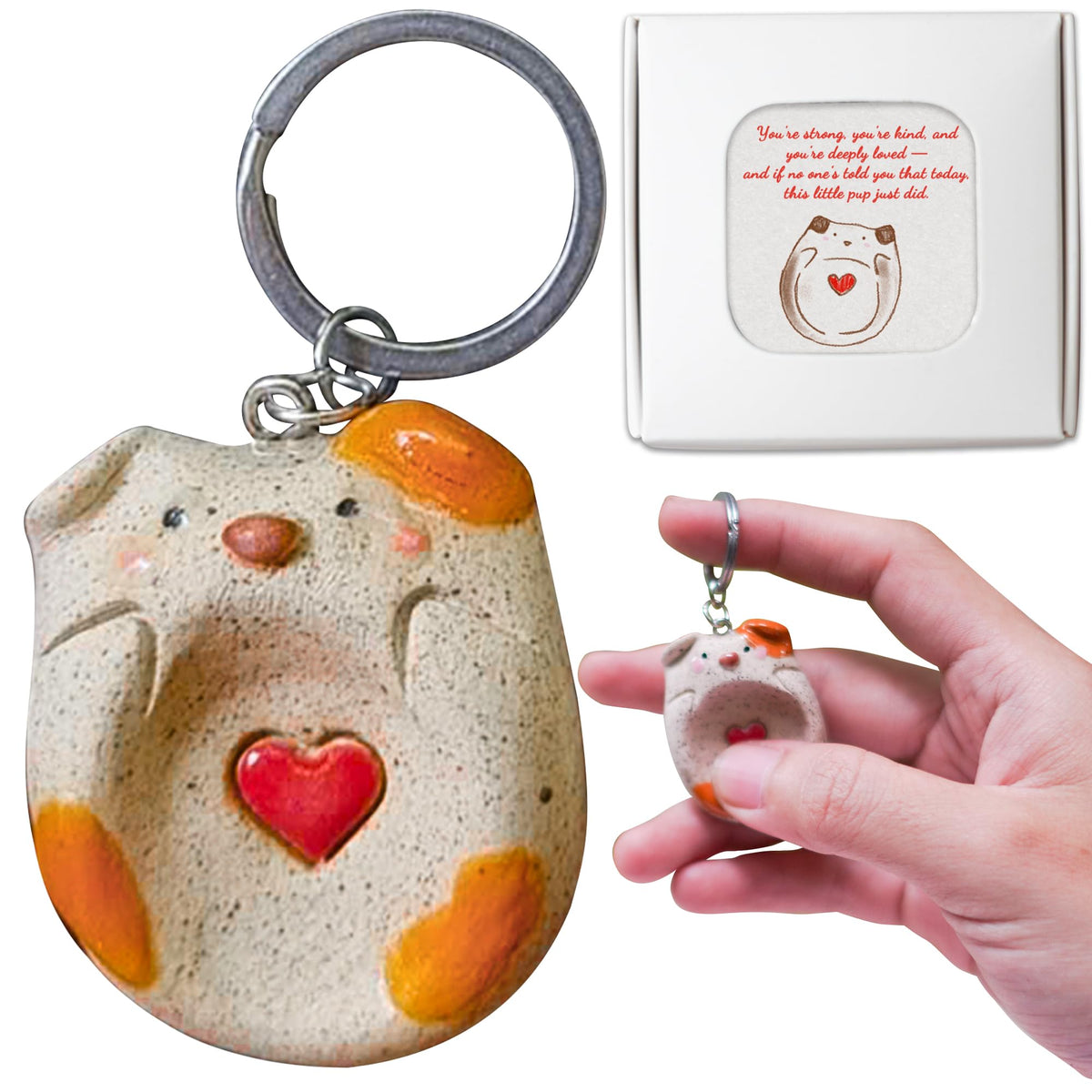 TIWIWTB ceramic thumb worry stone with a smooth surface for tactile calming use
