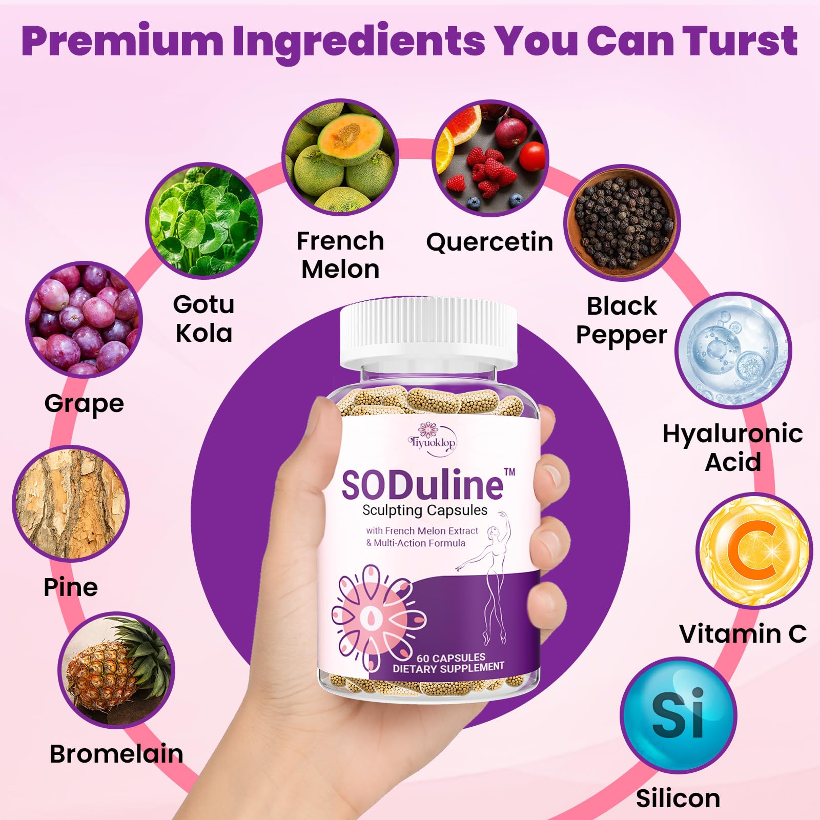 Tiyuoklop SODuline pine bark bromelain quercetin blend for skin texture