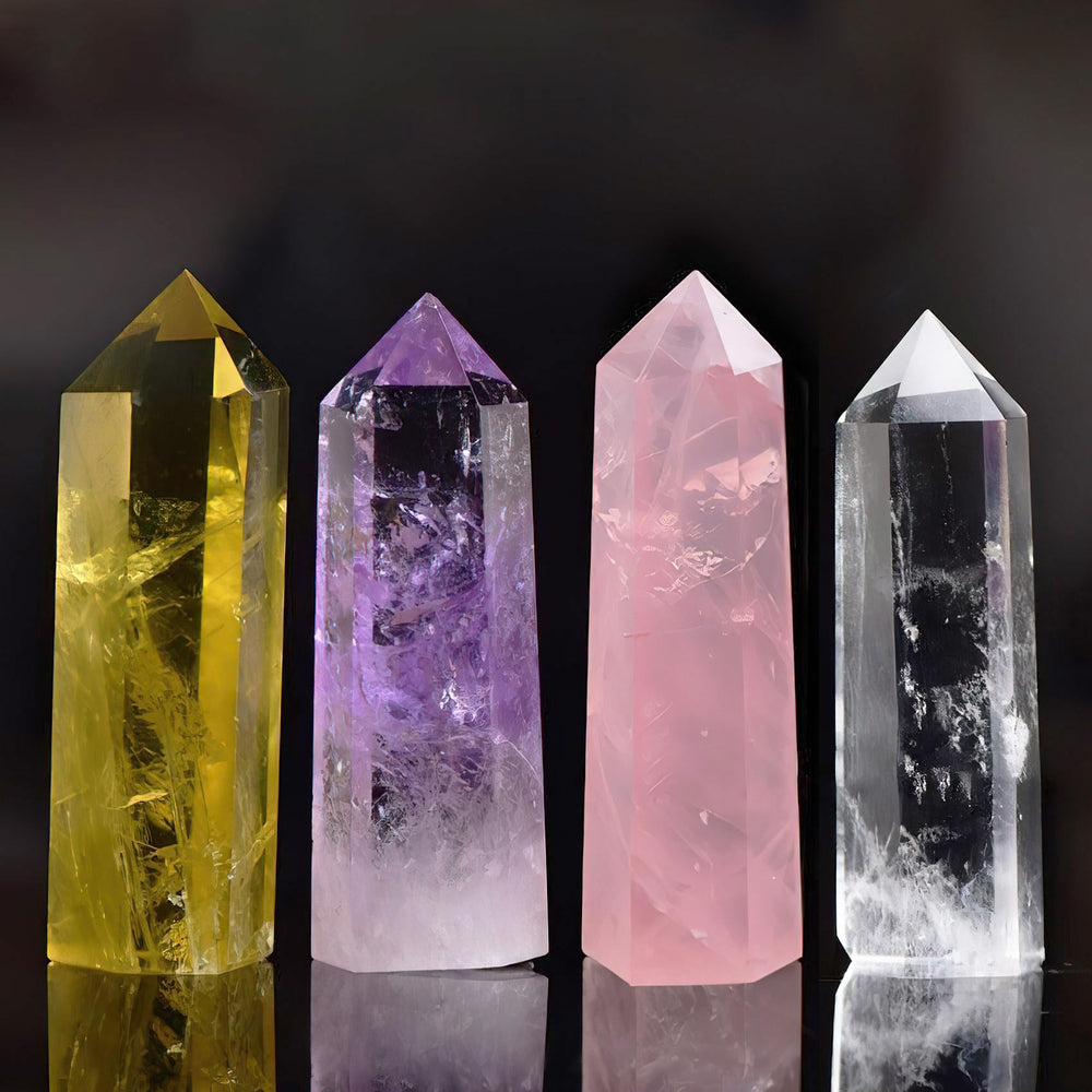 Tizzomx rose quartz purification energy enhances spaces in busy environments.