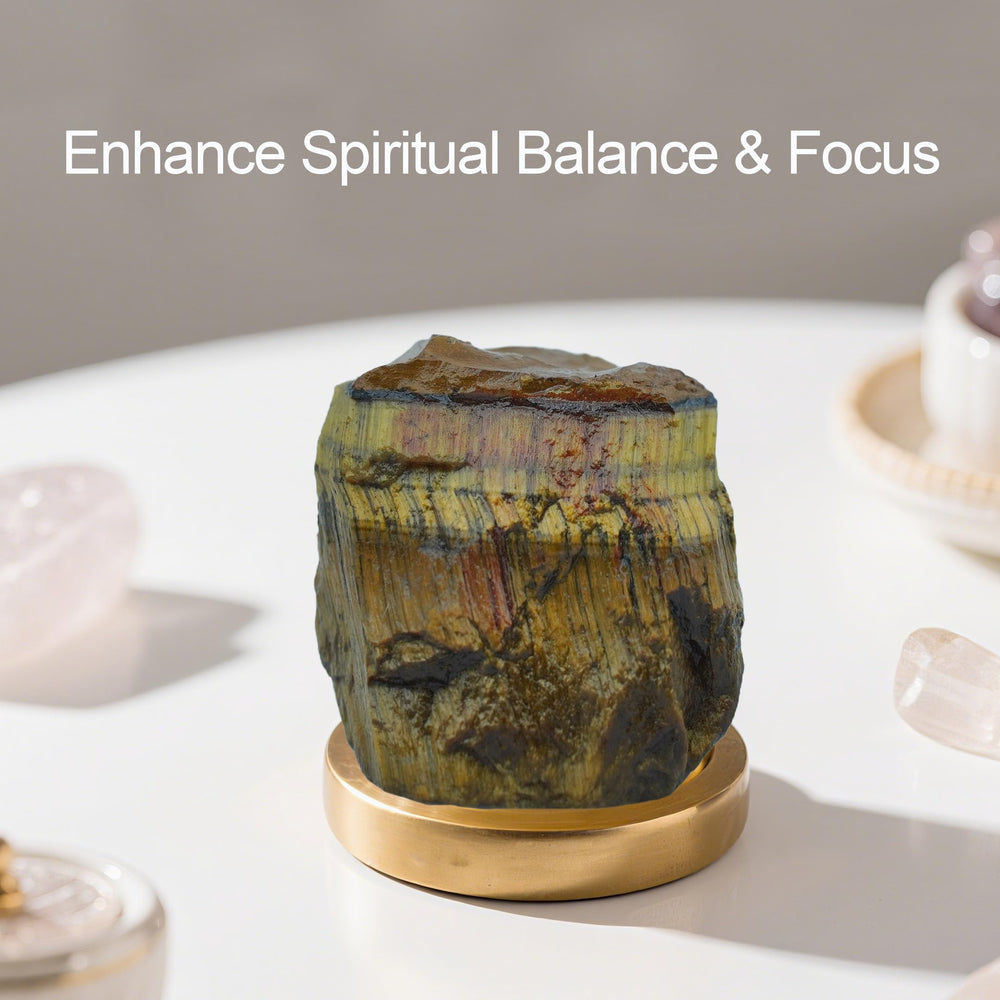 Tizzomx Tiger's Eye meditation crystal for calm and concentration.