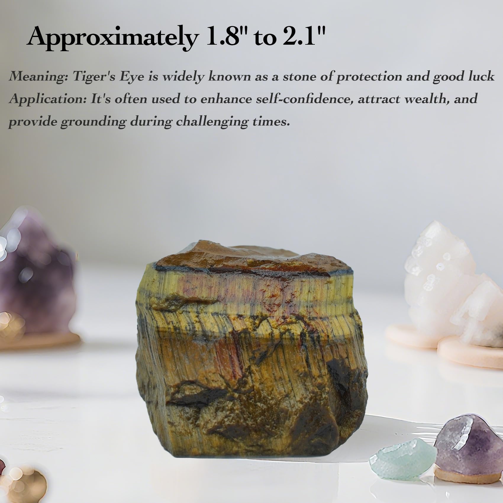 Tizzomx Tiger's Eye rough stone natural ideal for energy cleansing and decor.