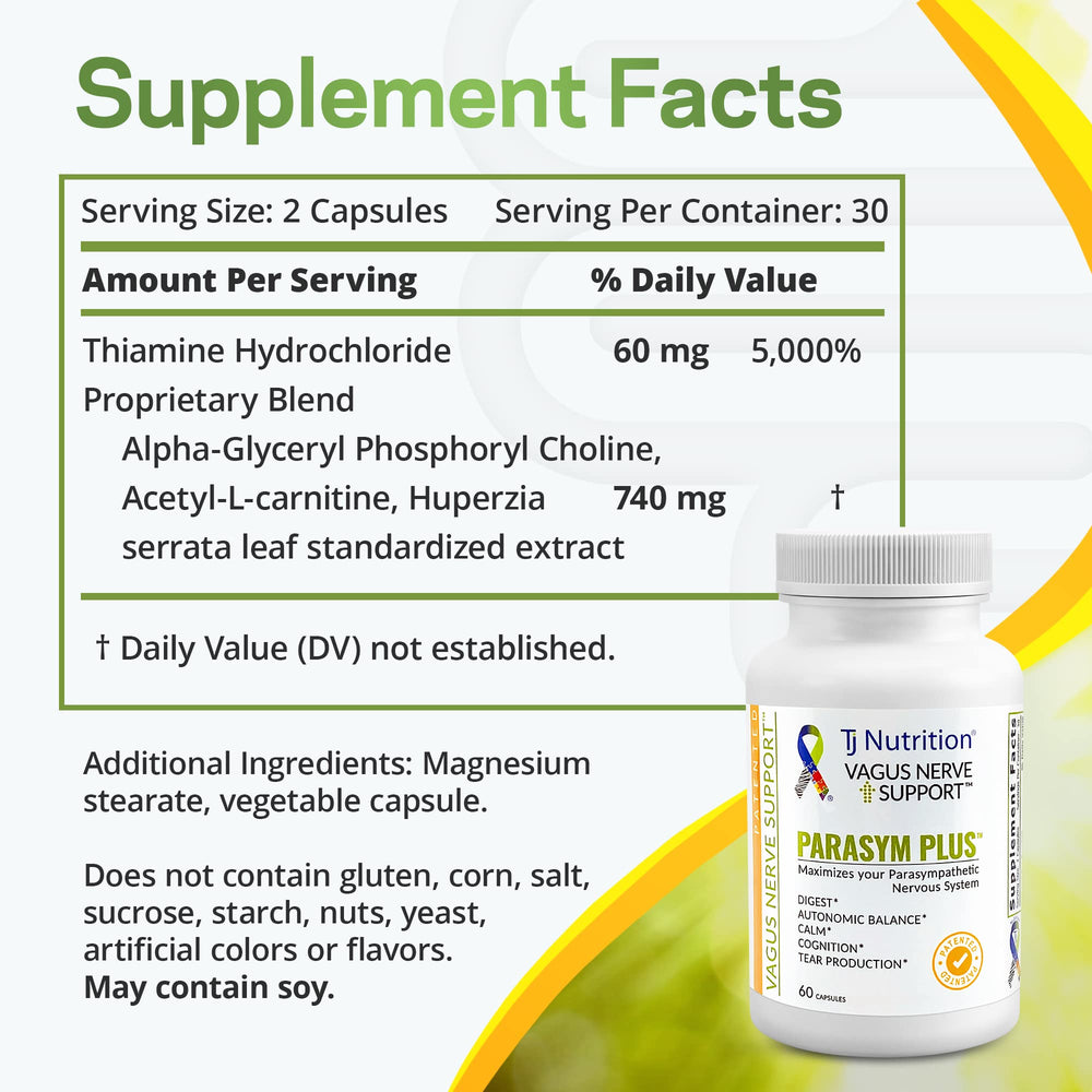 Parasym Plus capsules close-up highlighting easy-to-swallow capsules for daily use.