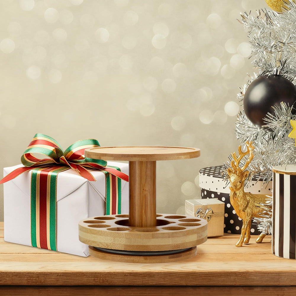 TJ.MOREE Bamboo Diffuser Holder Carousel natural bamboo finish enhances decor.
