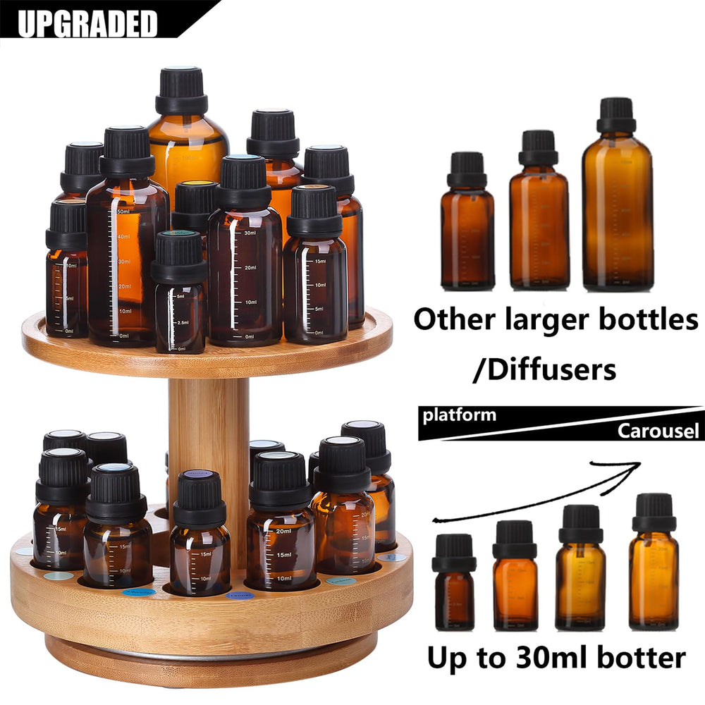 TJ.MOREE Bamboo Diffuser Holder Carousel ideal for bedroom or office ambiance.