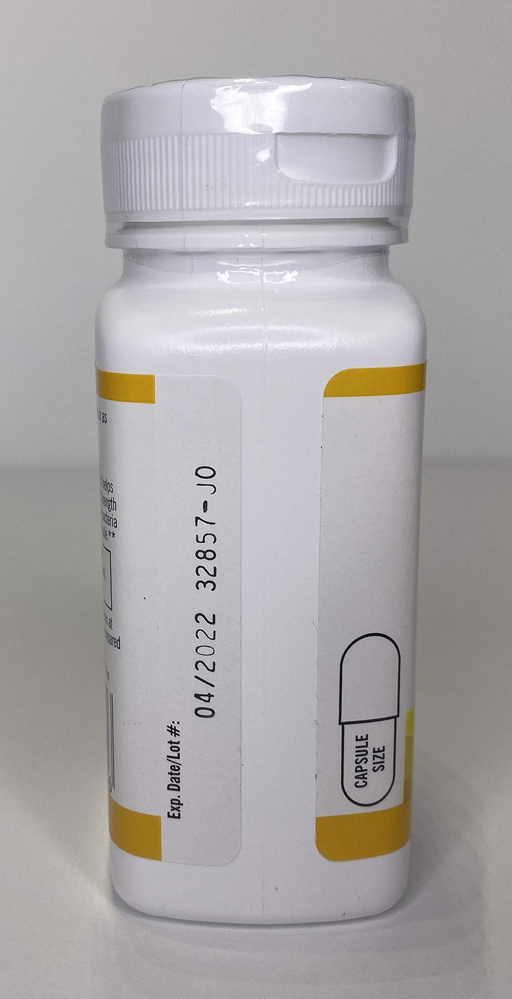 Serving size image of TJ's probiotic capsules supporting consistent daily routines