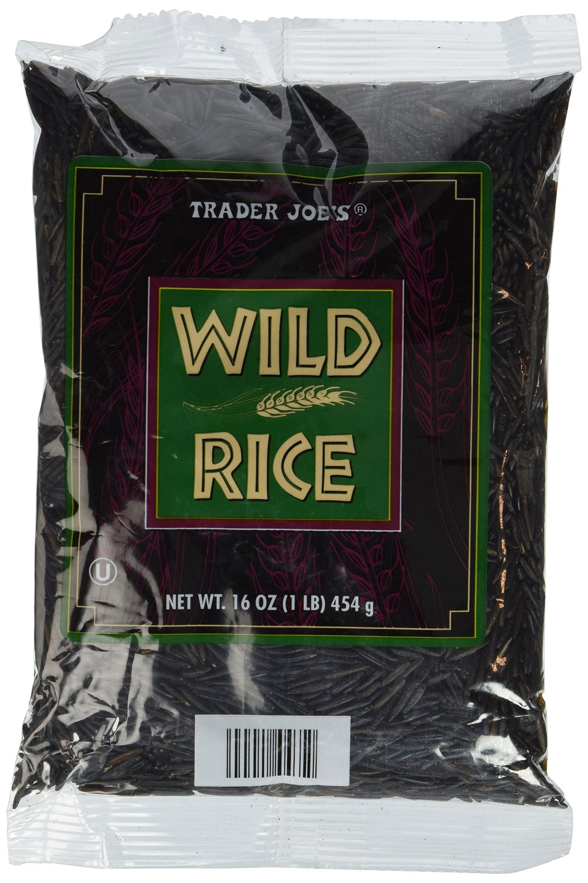 TJ's Wild Rice package visual showing two 16 oz bags ready for kitchen use.