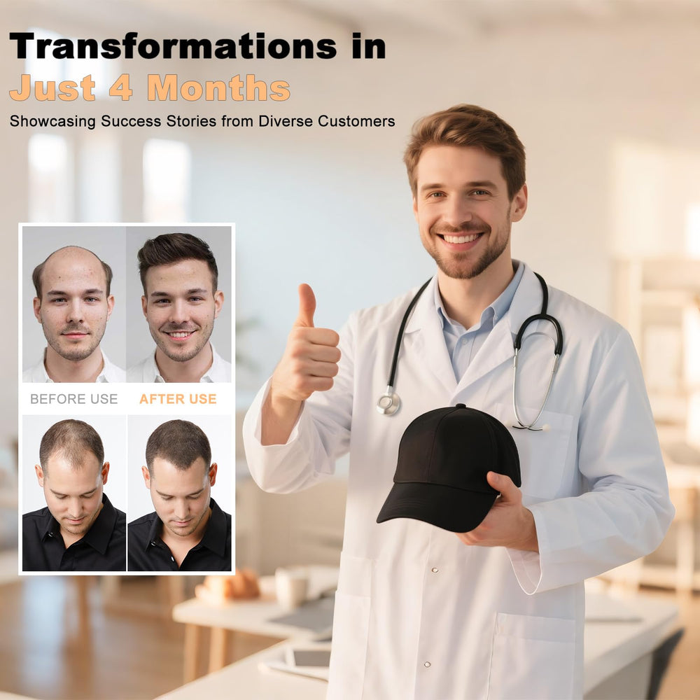Tkcsoi red light therapy cap is compact for travel-friendly care.