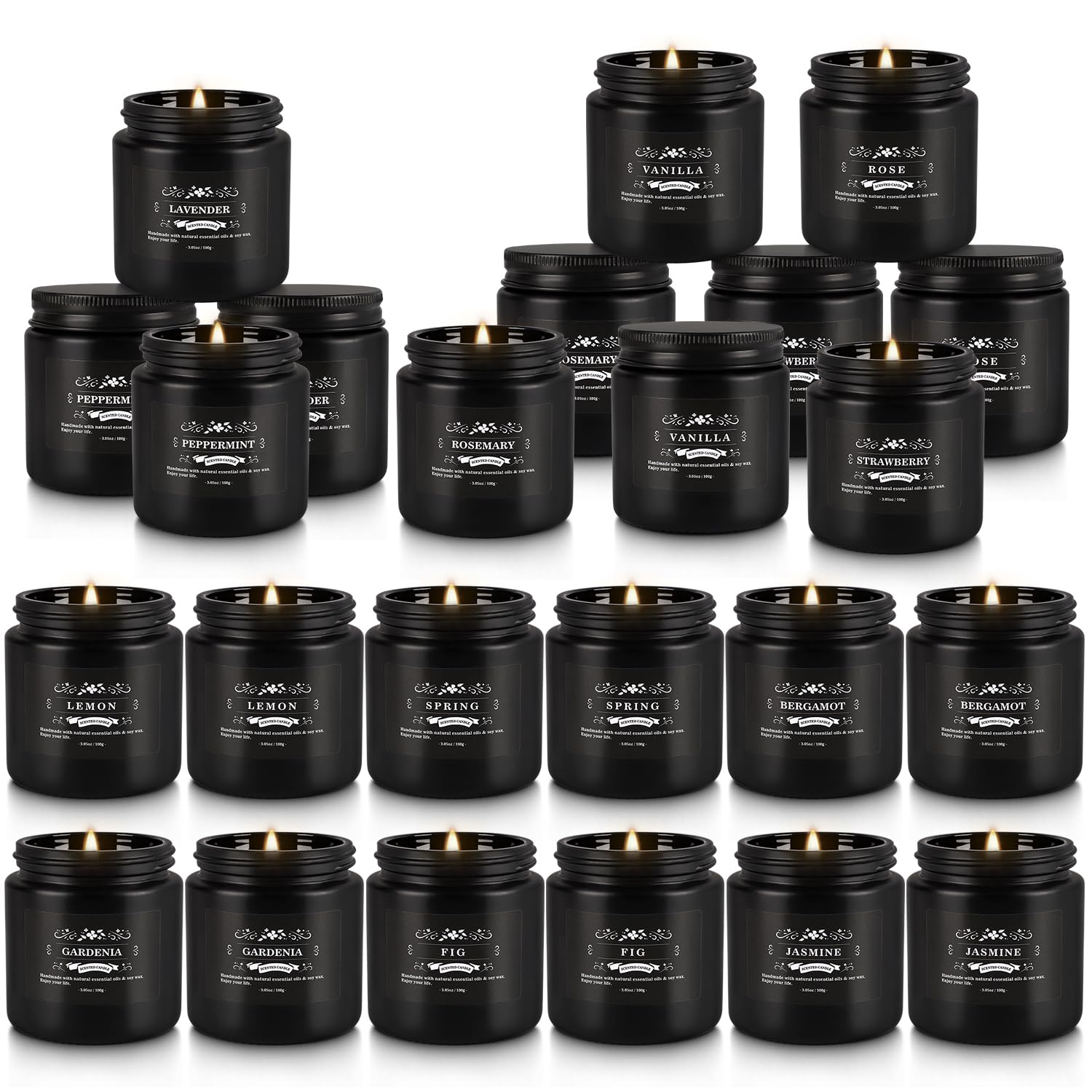 TLNFHRPI indoor outdoor ambiance candles lit in a garden setting with soft glow and aroma.