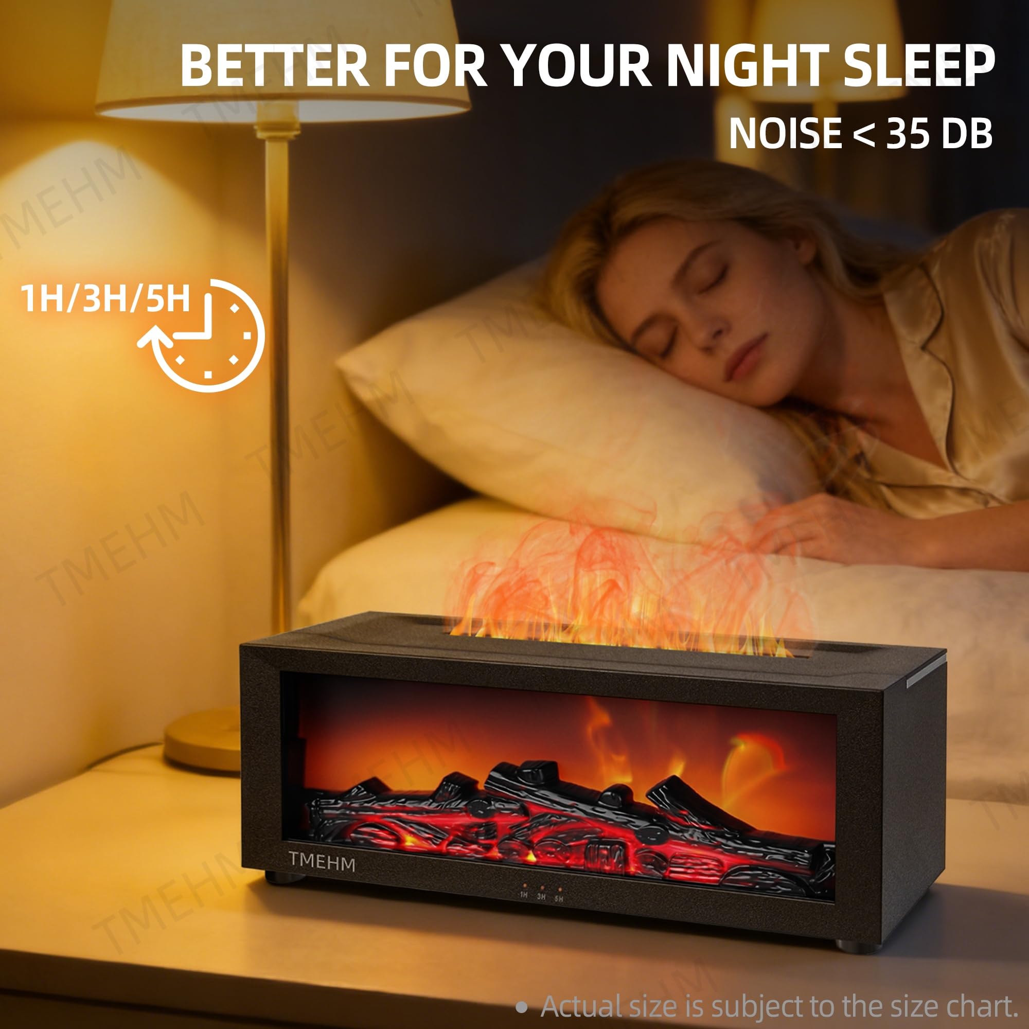 TMEHM ambient flame lamp cycles seven colors to match mood