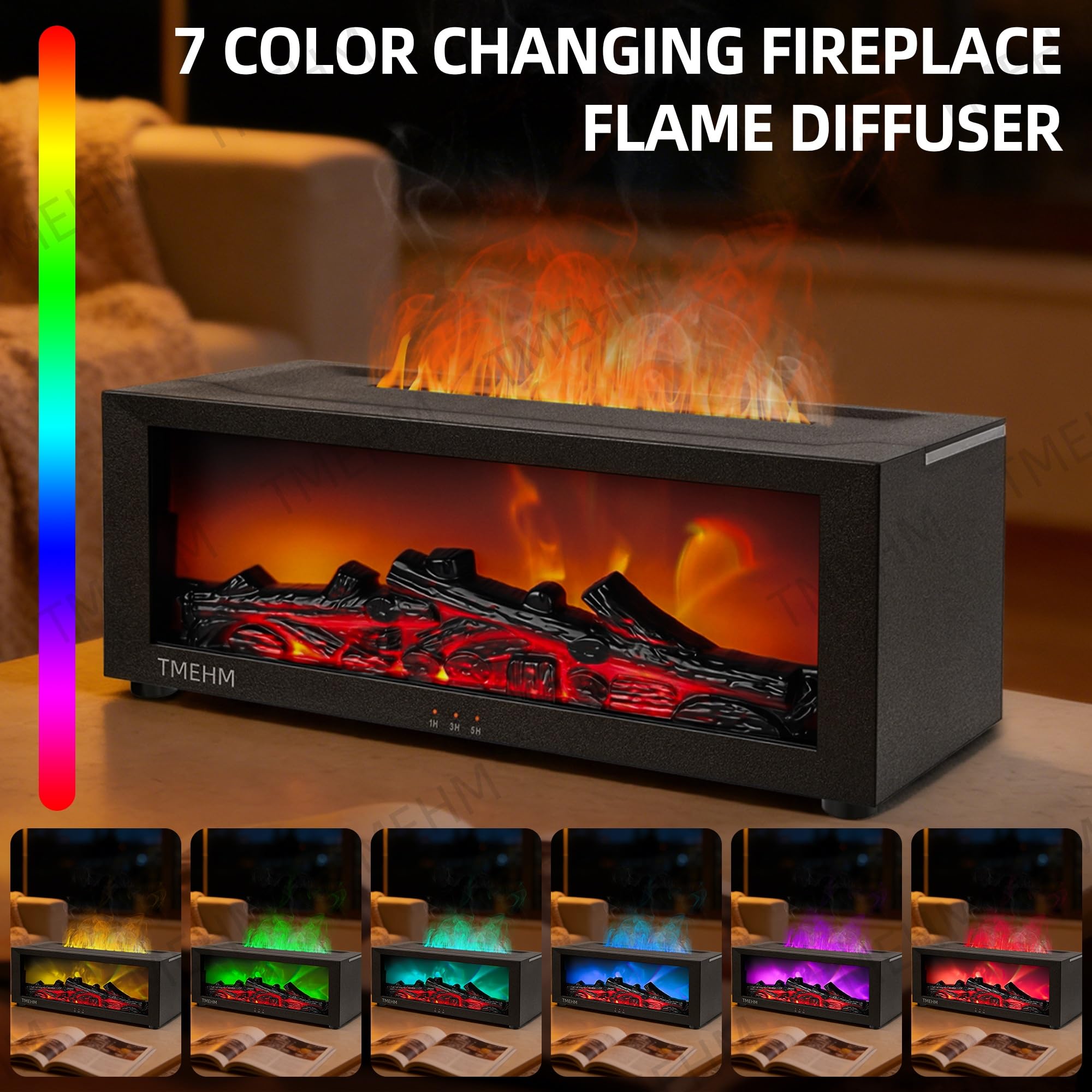 TMEHM 150ml tank provides extended operation with ambient flame lighting