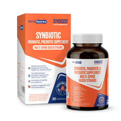 TMA Medispores Syndigest capsule close-up highlighting probiotic capsules for gut balance.