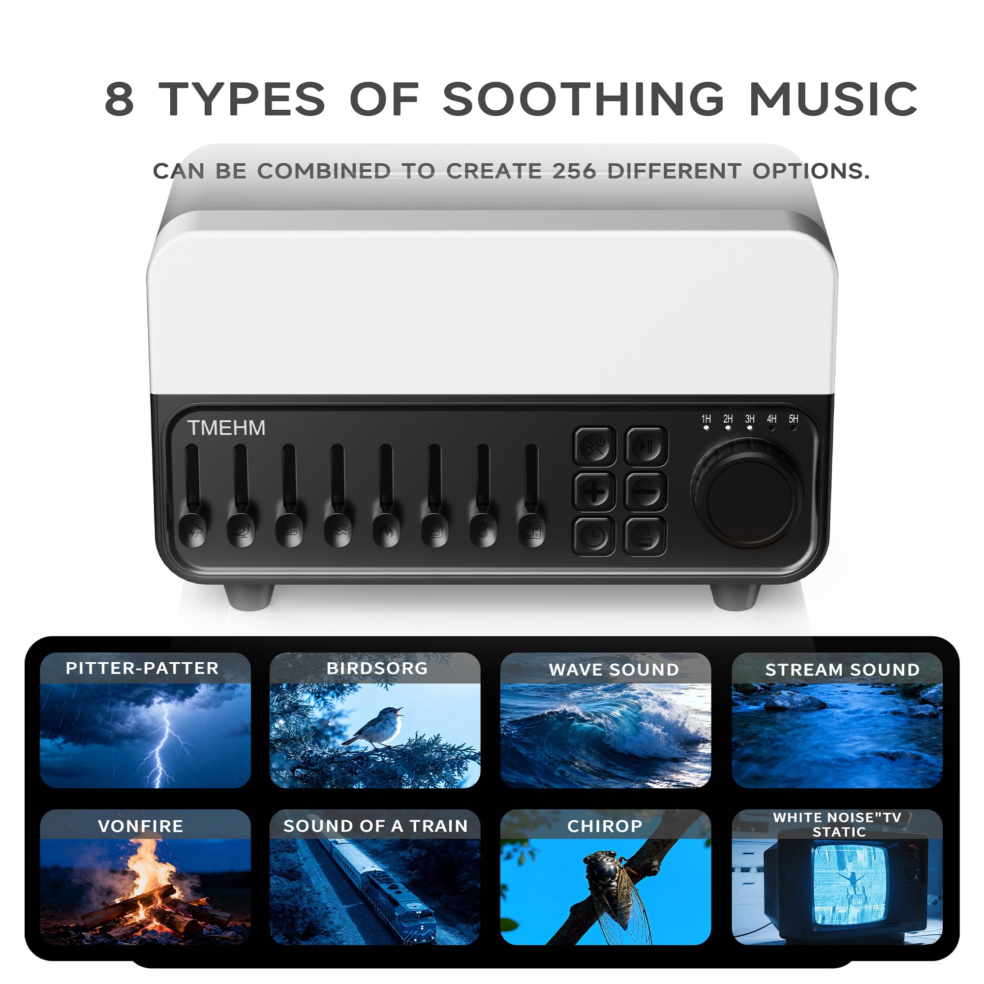 TMEHM 4-in-1 diffuser with LED night light cycling colors