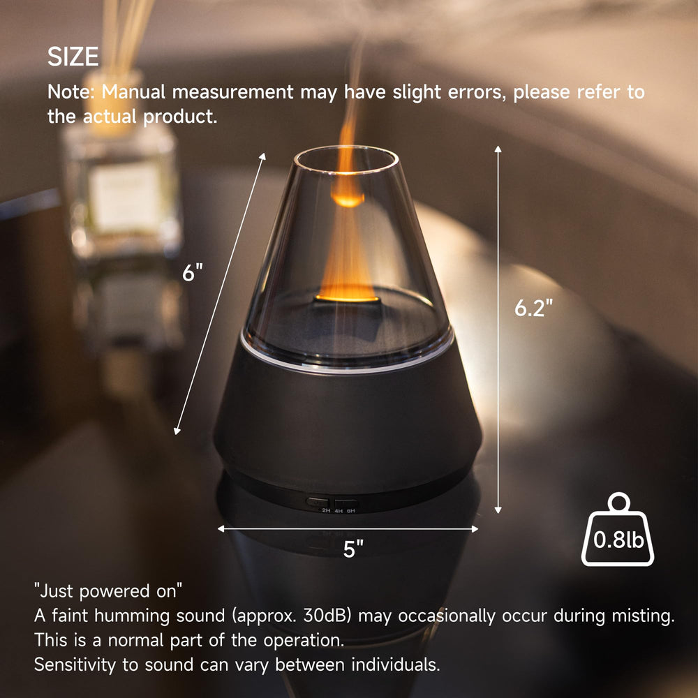 TMEHM diffuser in 7-color mode provides soft mood lighting.
