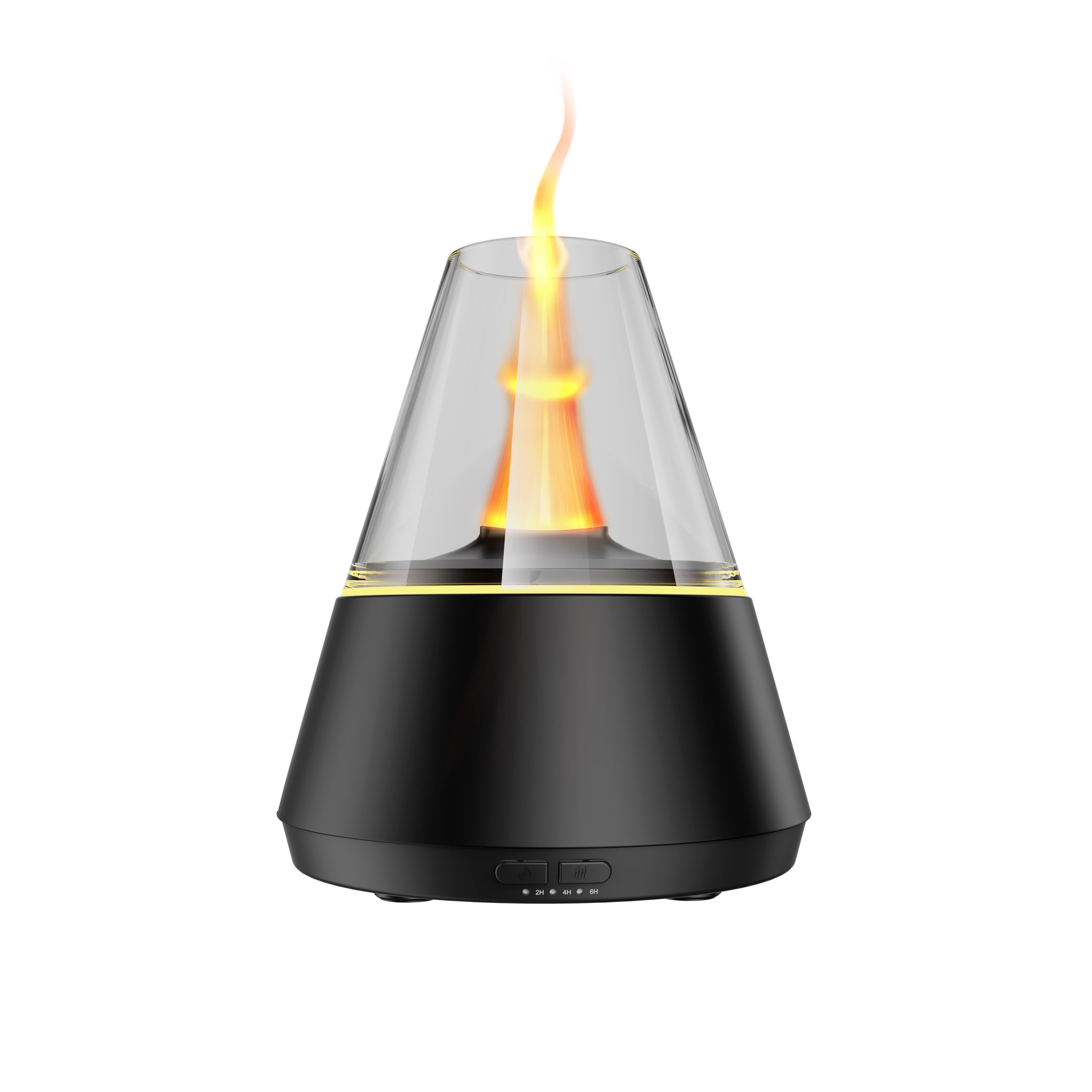 TMEHM essential oil diffuser with candle flame front creates cozy ambience.