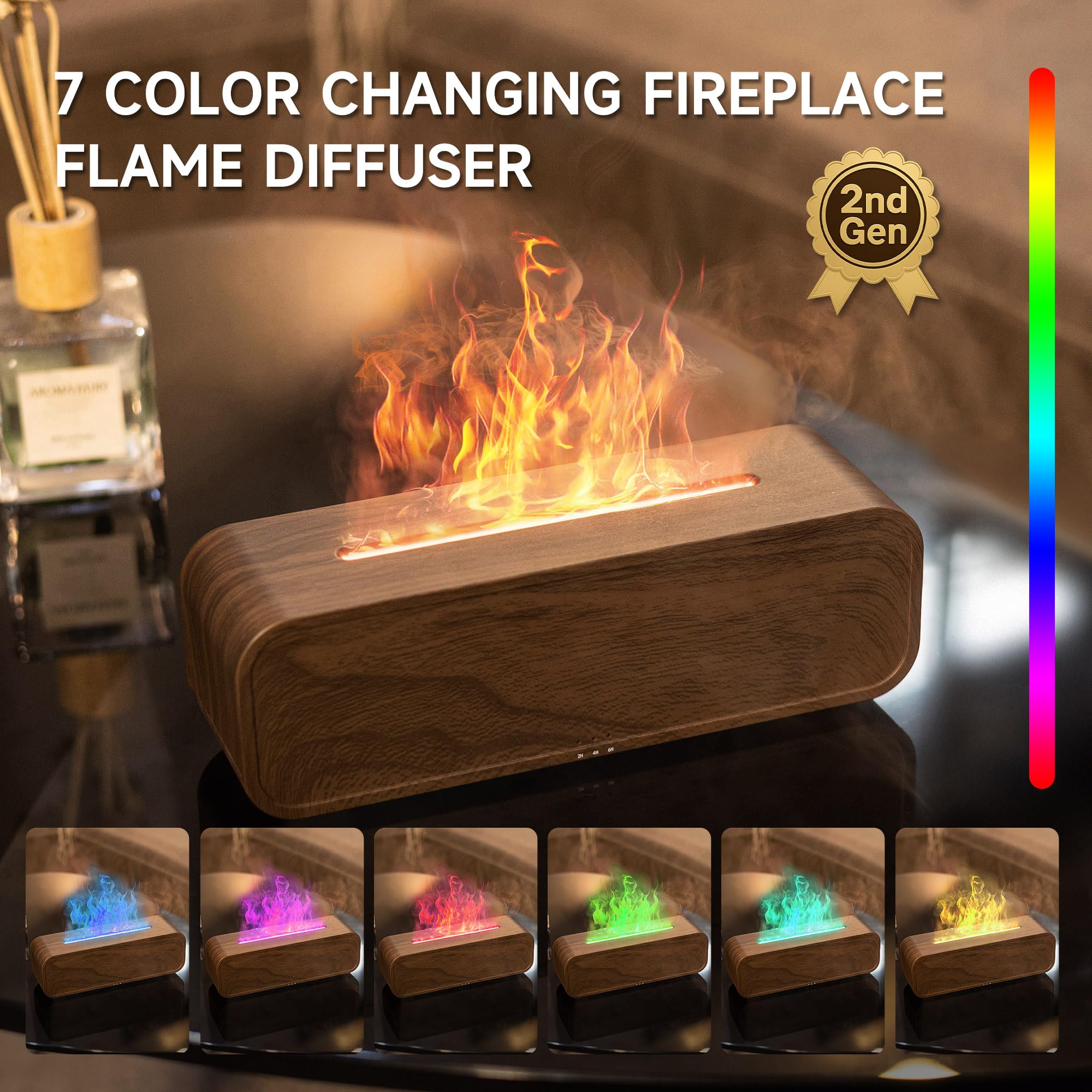 TMEHM flame lamp offers color cycling and breathing effects