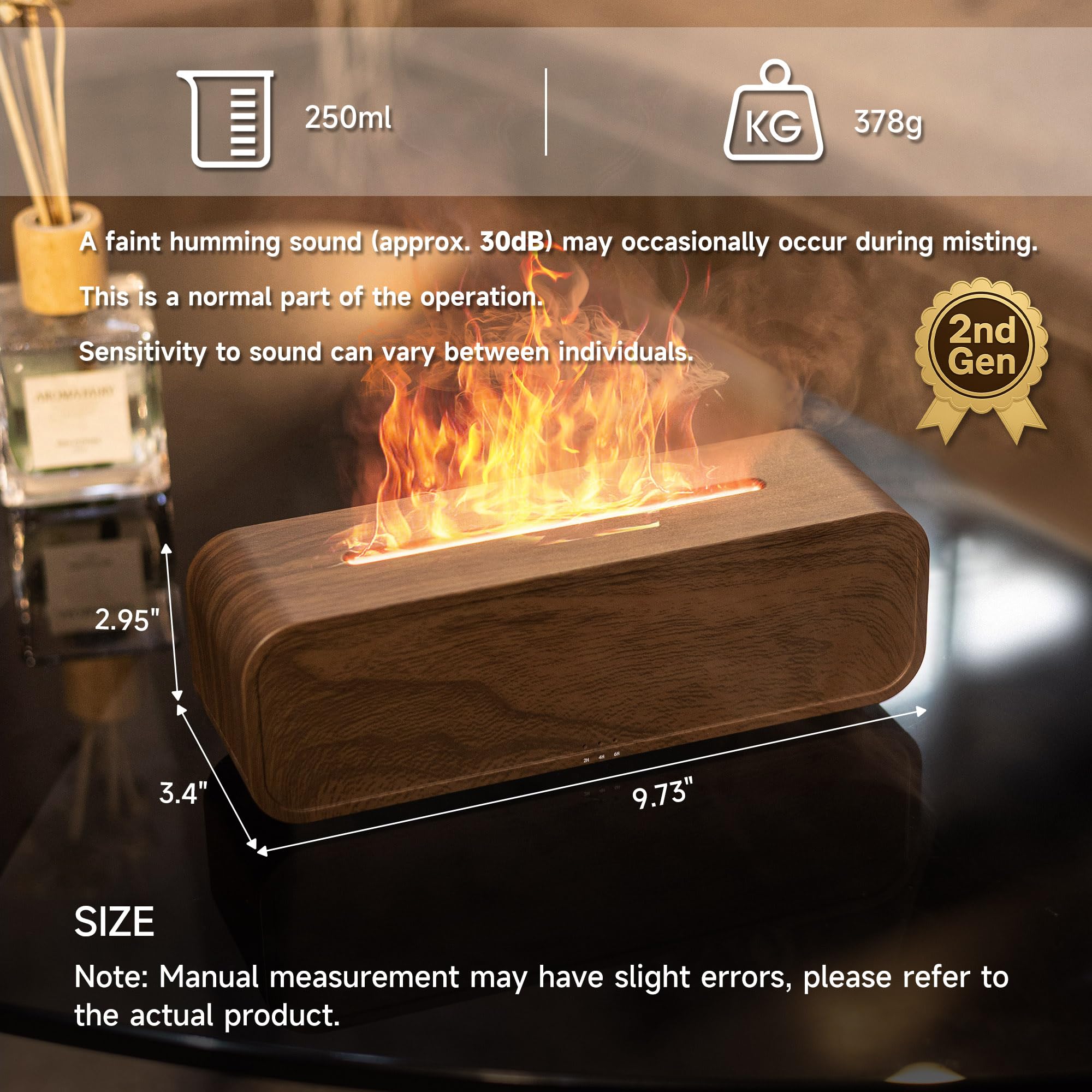 TMEHM seven-color flame light cycle enhances mood and focus