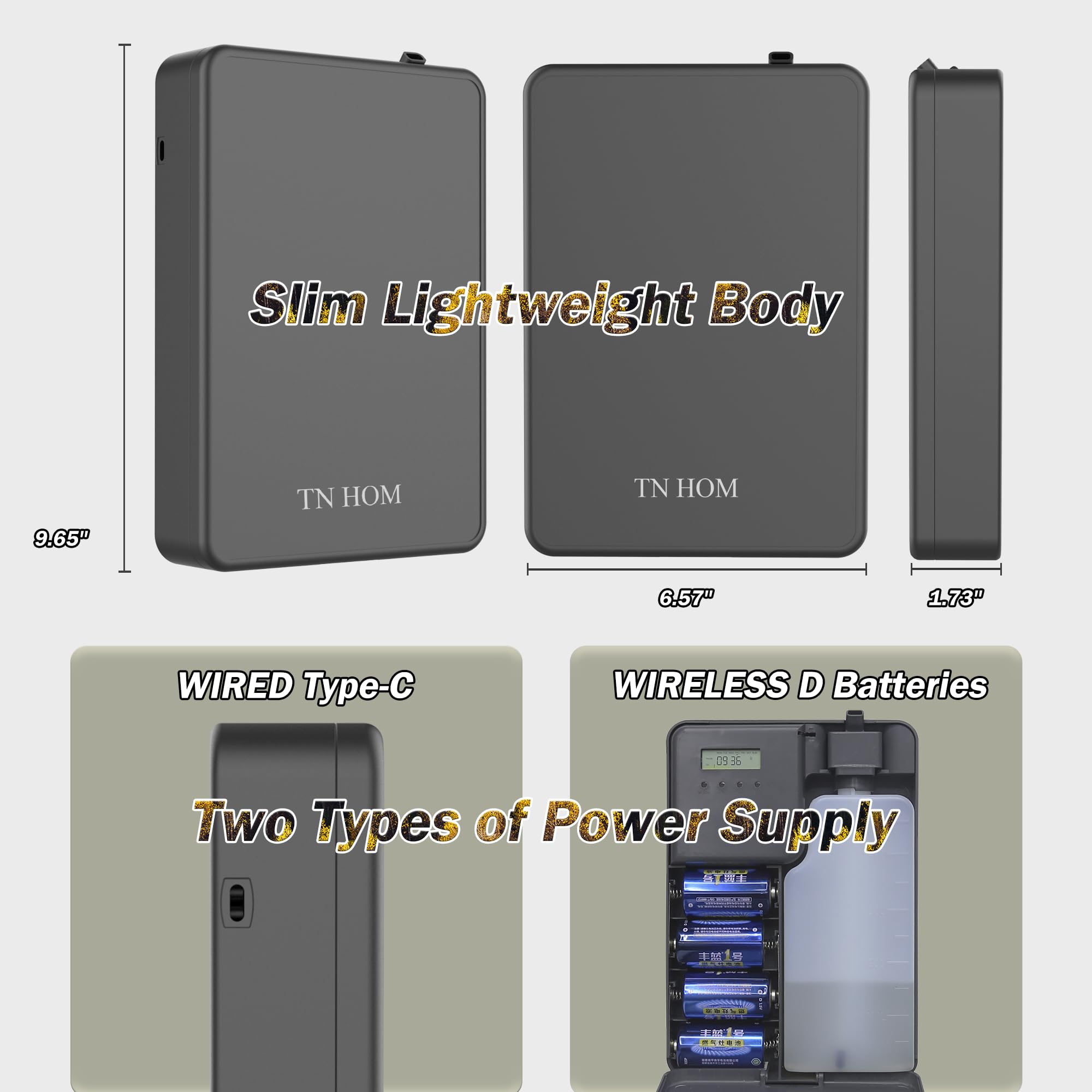 TN HOM diffuser wireless battery power demonstrates portable use without wires.