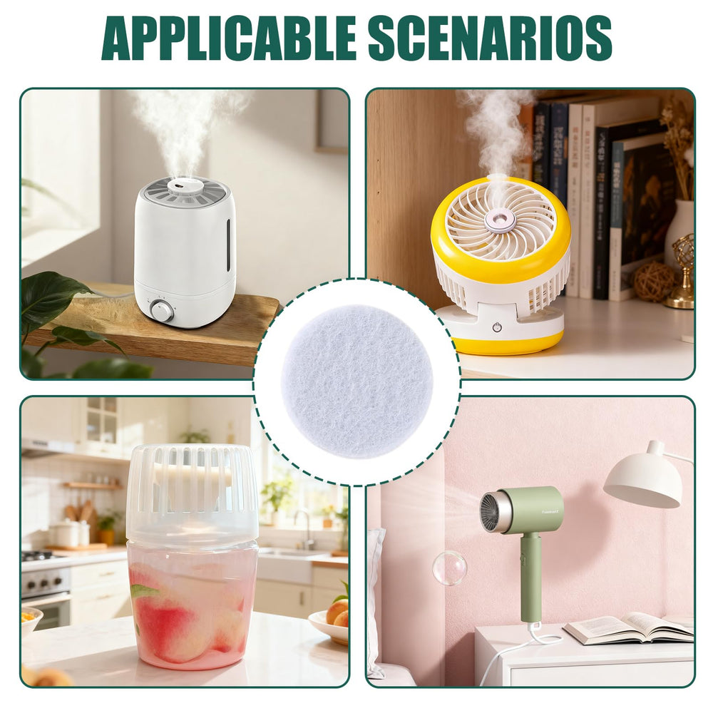 TNJPSEK round white diffuser pad in car vent clip, ideal for quick fragrance refresh