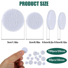 TNJPSEK diffuser pad round white; soft microfiber for lasting aroma distribution