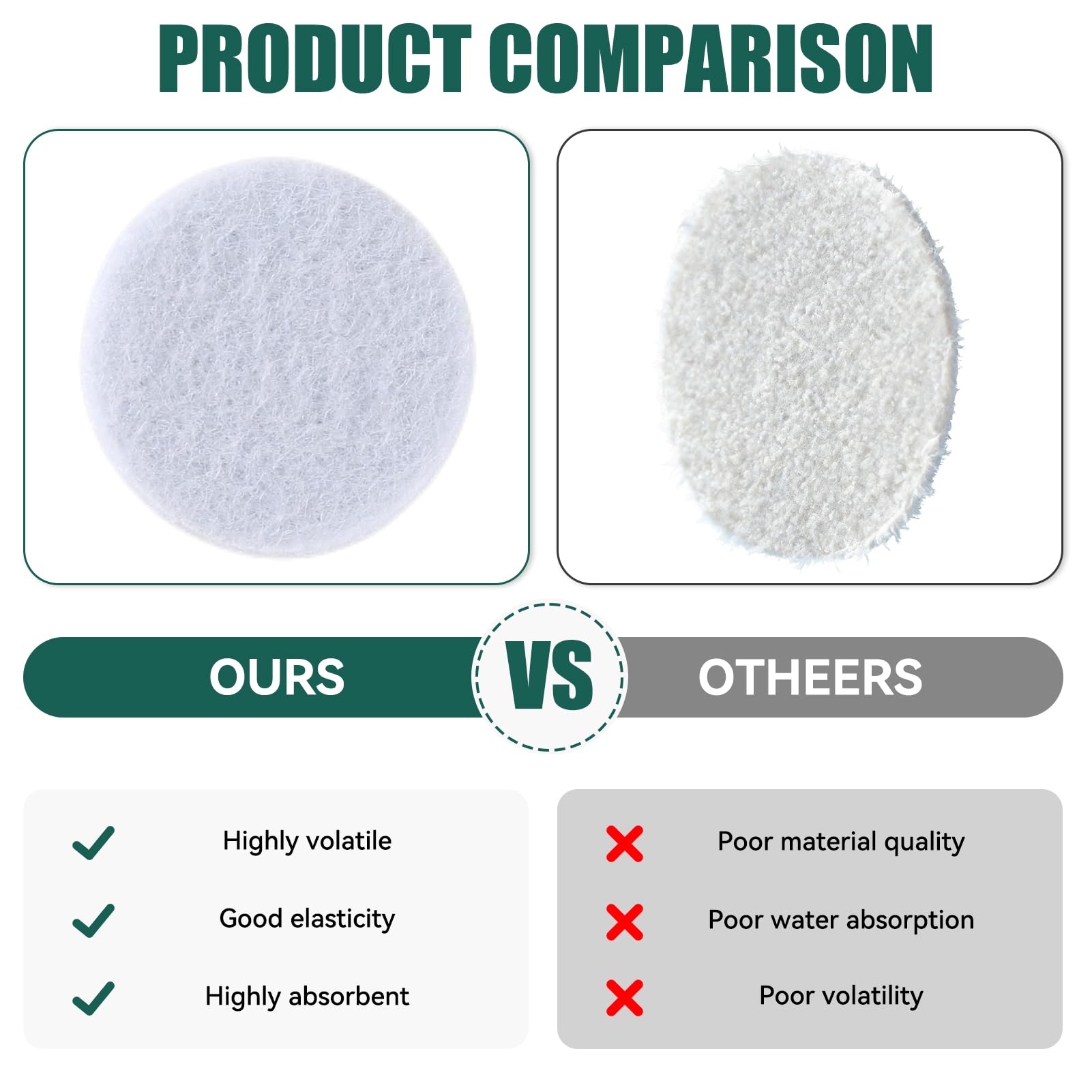 TNJPSEK microfiber round pad in DIY sachet project for personalized scents