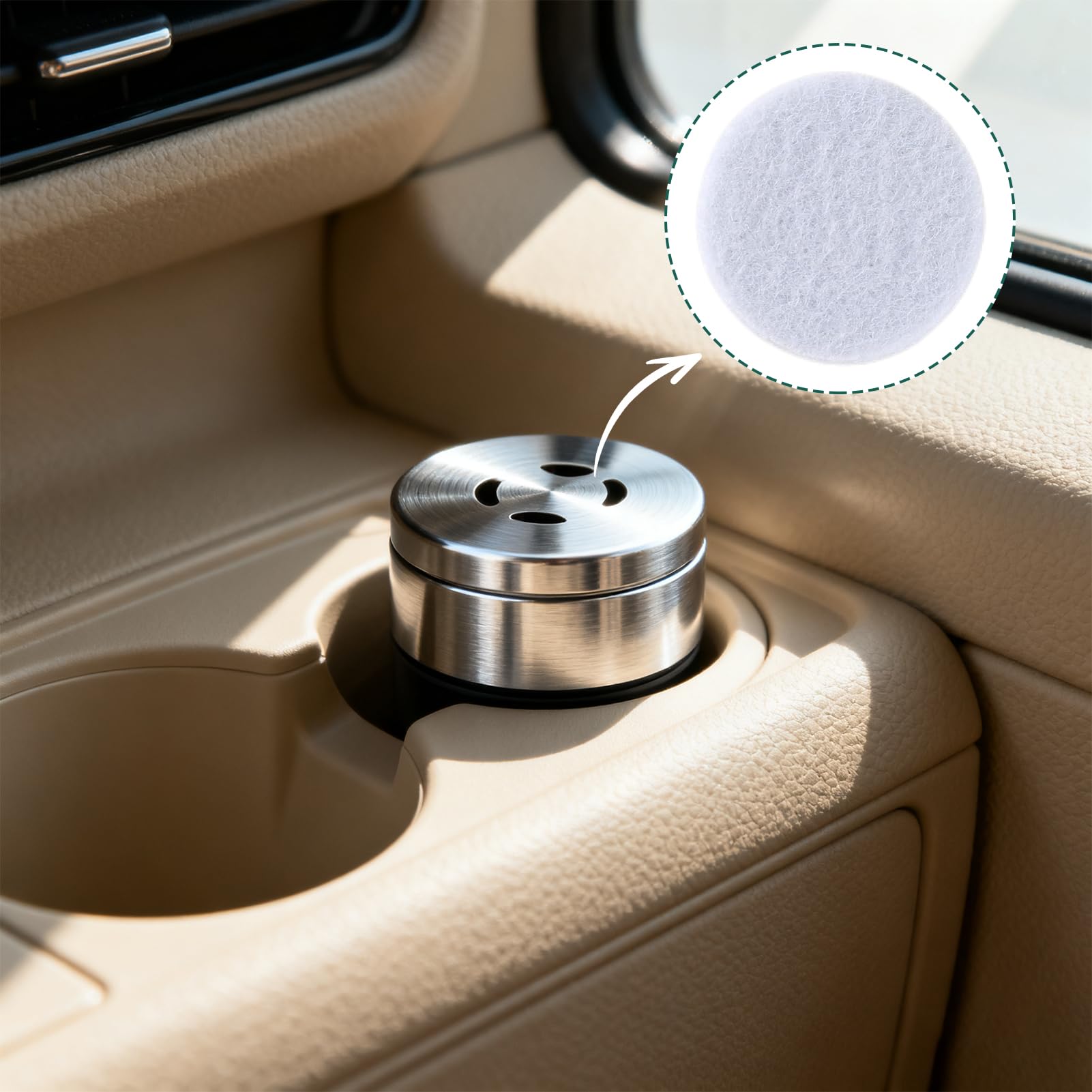 TNJPSEK diffuser pad round white; pre-cut for easy replacement without mess