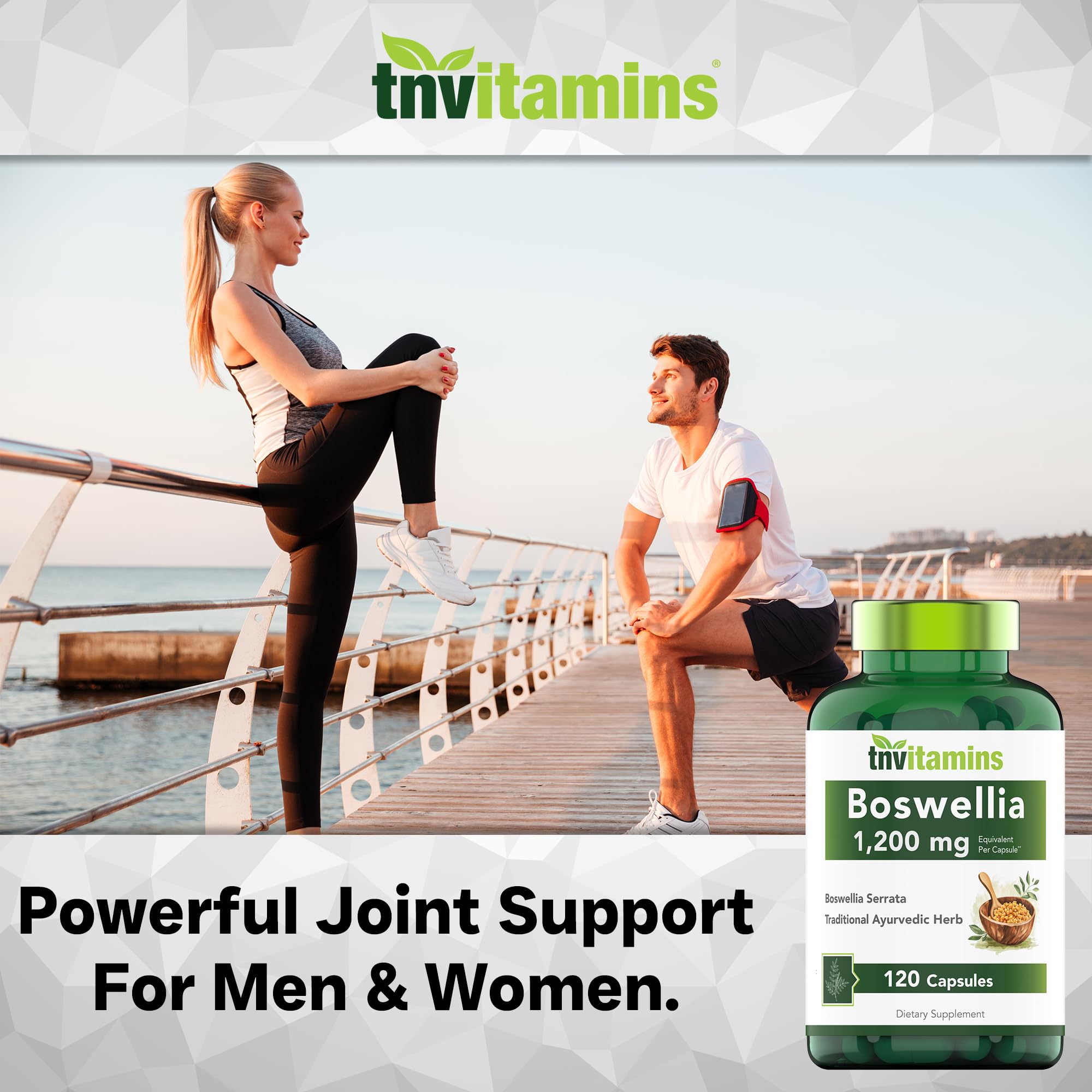 tnvitamins 10:1 Boswellia concentrate capsule image conveys enhanced extract strength