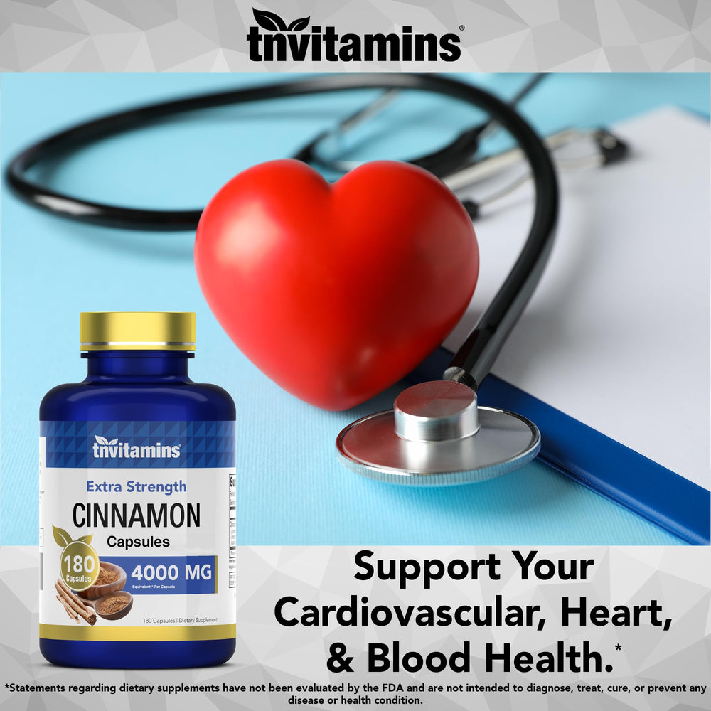 tnvitamins Cinnamon bottle side-label detail indicating blend and ingredients