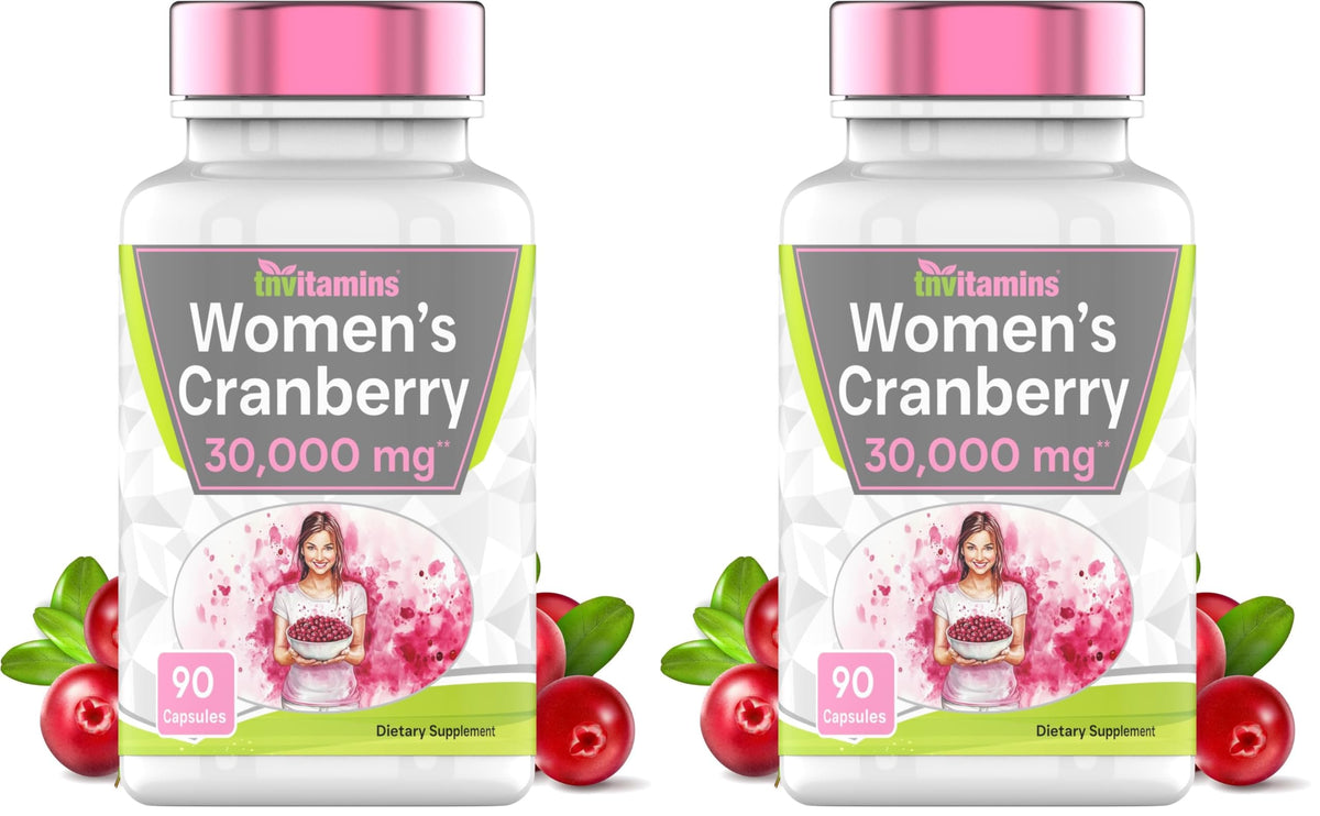 tnvitamins cranberry pills for women bottle capsules supporting urinary tract health