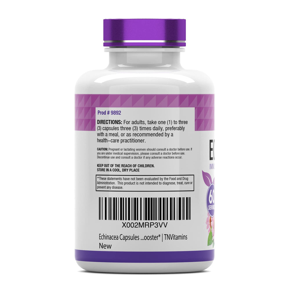 tnvitamins Echinacea serving-size label indicating 60 servings.