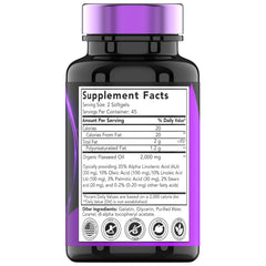 tnvitamins flaxseed oil softgels bottle-back with supplement facts