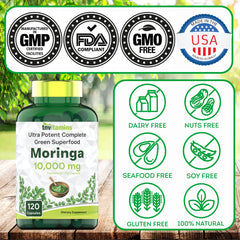 tnvitamins Moringa Capsules on a breakfast setup for vitality support