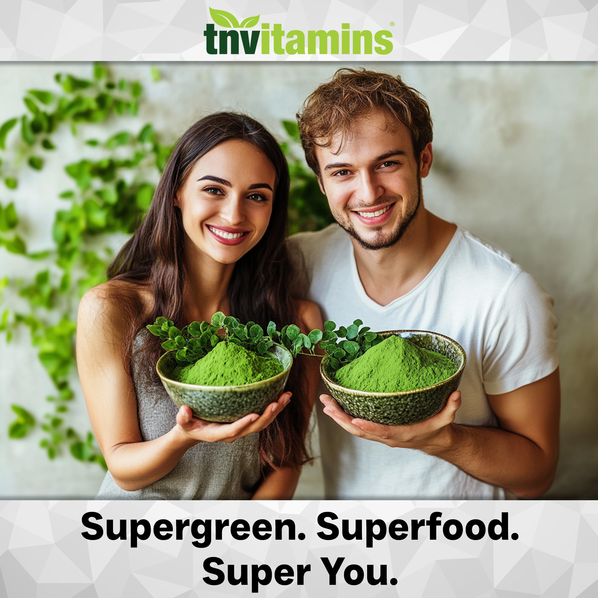 tnvitamins Moringa Capsules packaging communicates non-GMO and gluten-free features
