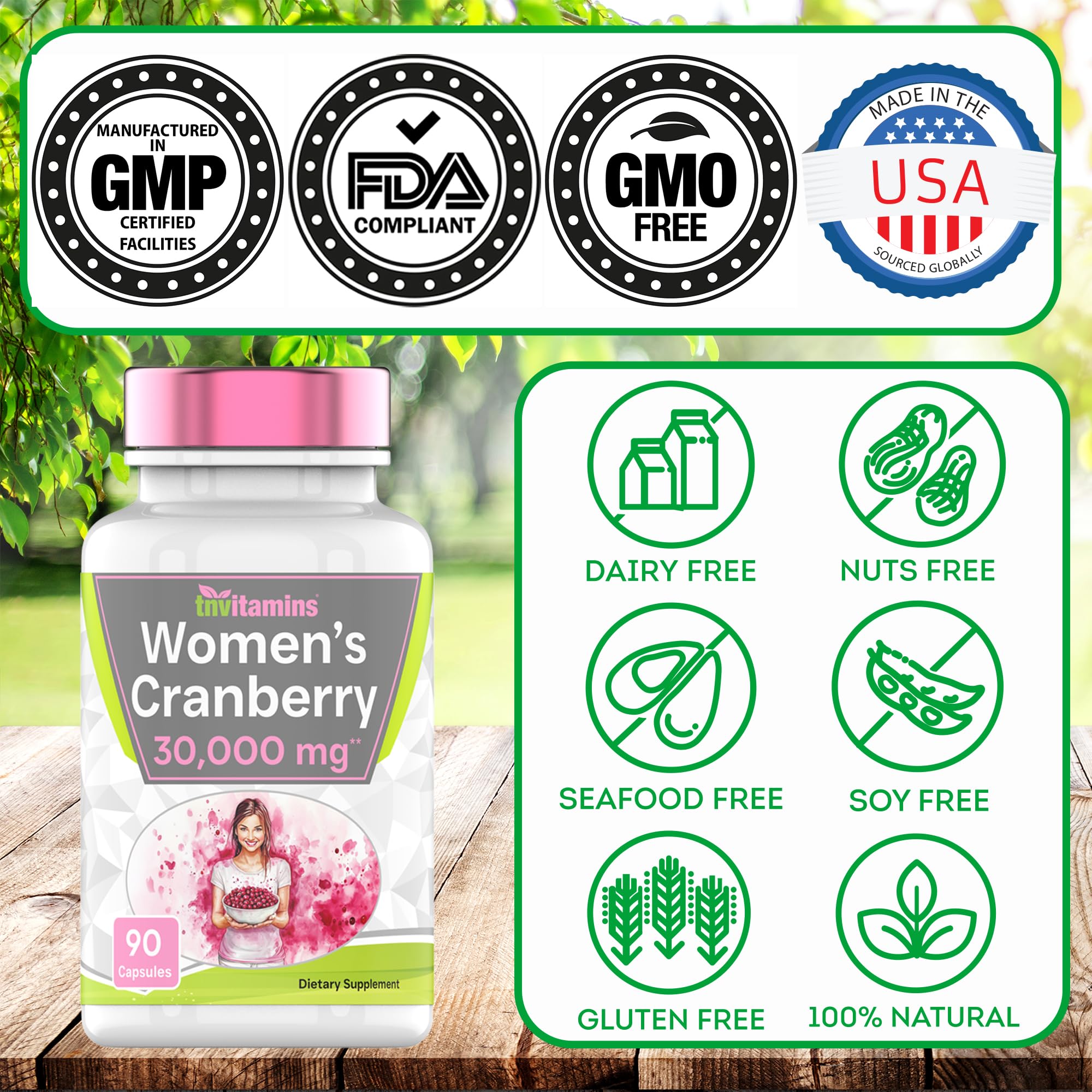 tnvitamins non-GMO dairy nut soy gluten-free formula label