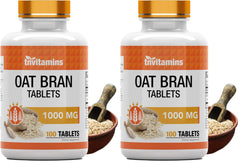 tnvitamins Oat Bran Tablets bottle for convenient daily digestive support