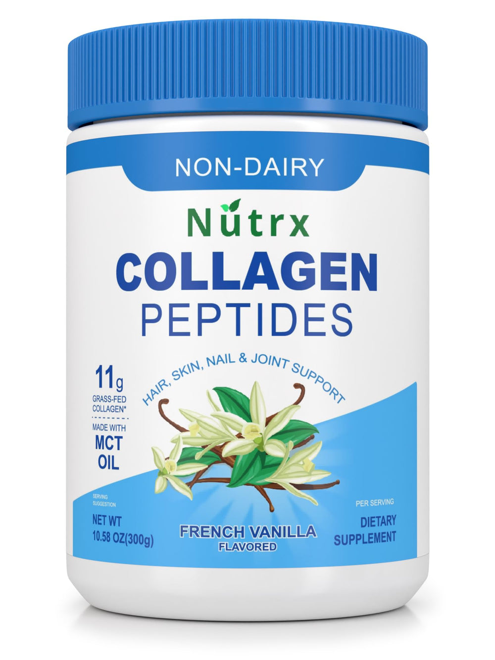 Toeah collagen peptides powder vanilla bag; easy daily addition for hydration and gentle beauty support.
