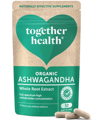 Together Ashwagandha bottle closed suggesting daily stress support option.