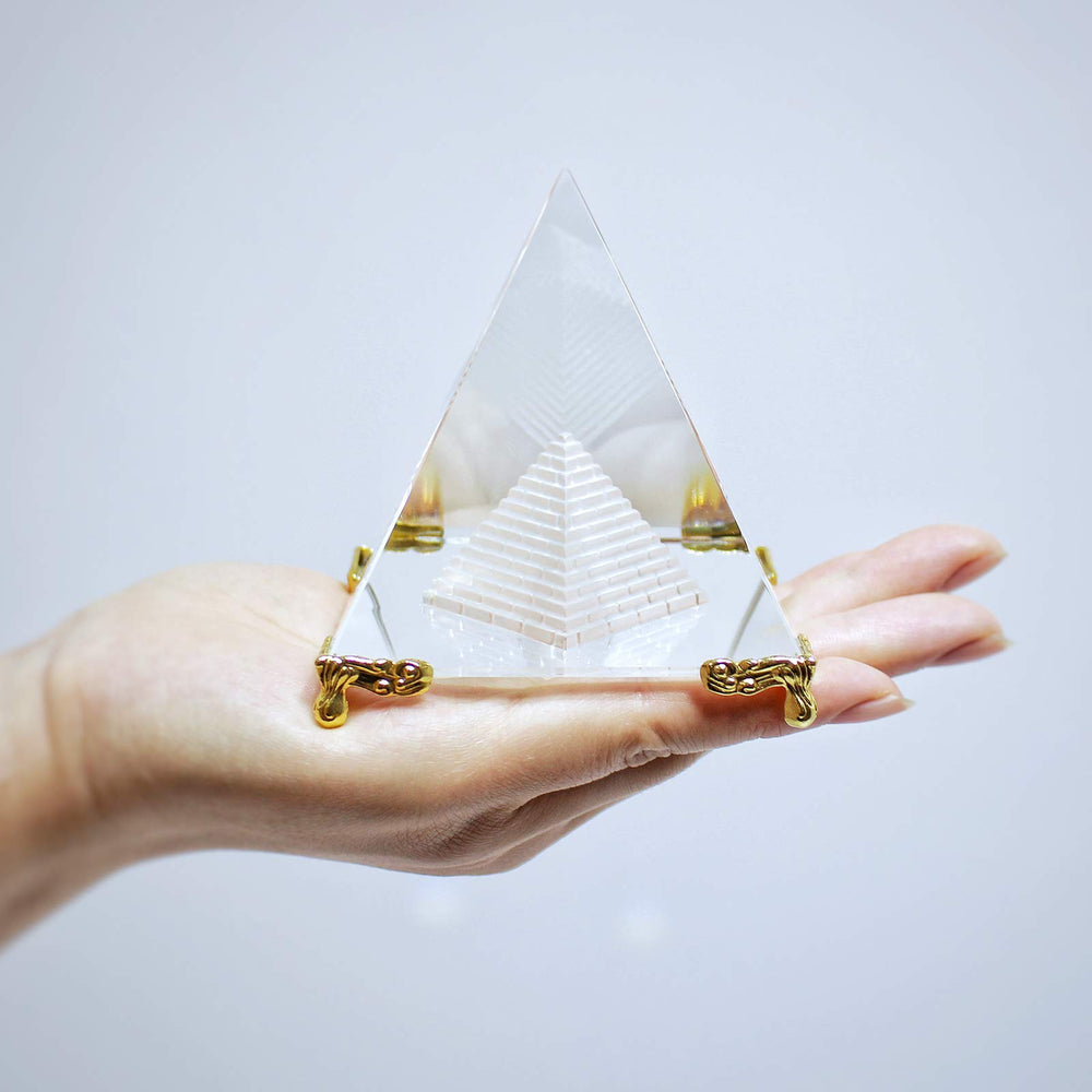 Together-Life crystal pyramid placed in southeast corner signals prosperity potential