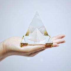 Together-Life crystal pyramid placed in southeast corner signals prosperity potential