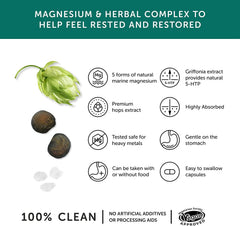 Hops extract visual highlight for Together OceanPure Night Time Magnesium bottle