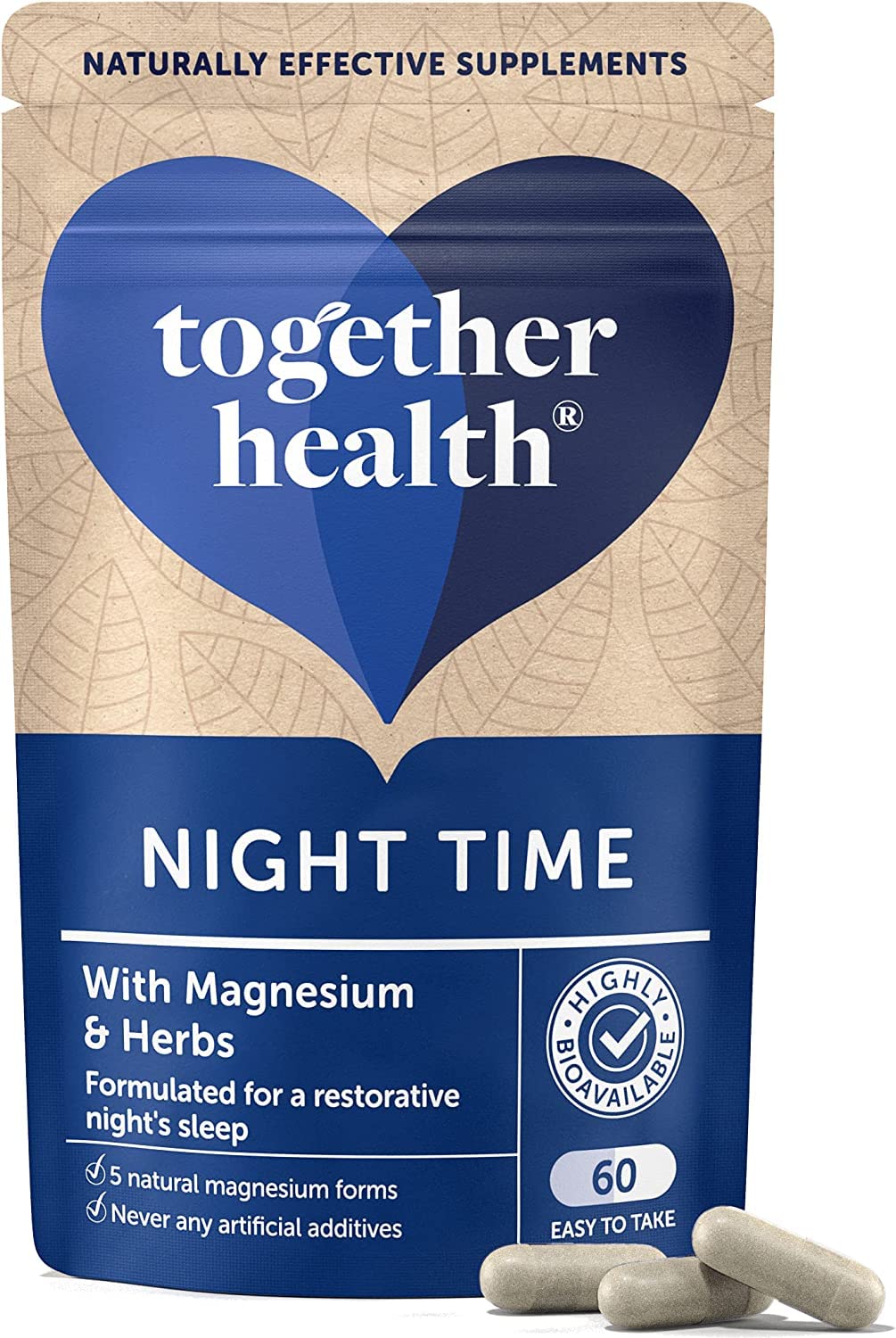 Together OceanPure Night Time Magnesium bottle ready for a peaceful night’s rest