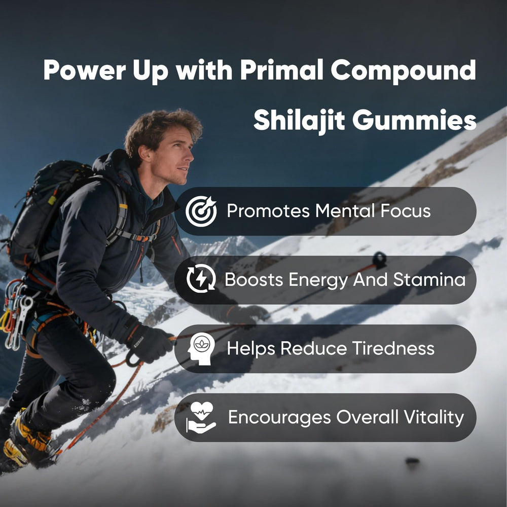Premium Himalayan Shilajit highlight emphasizing mineral-rich formula