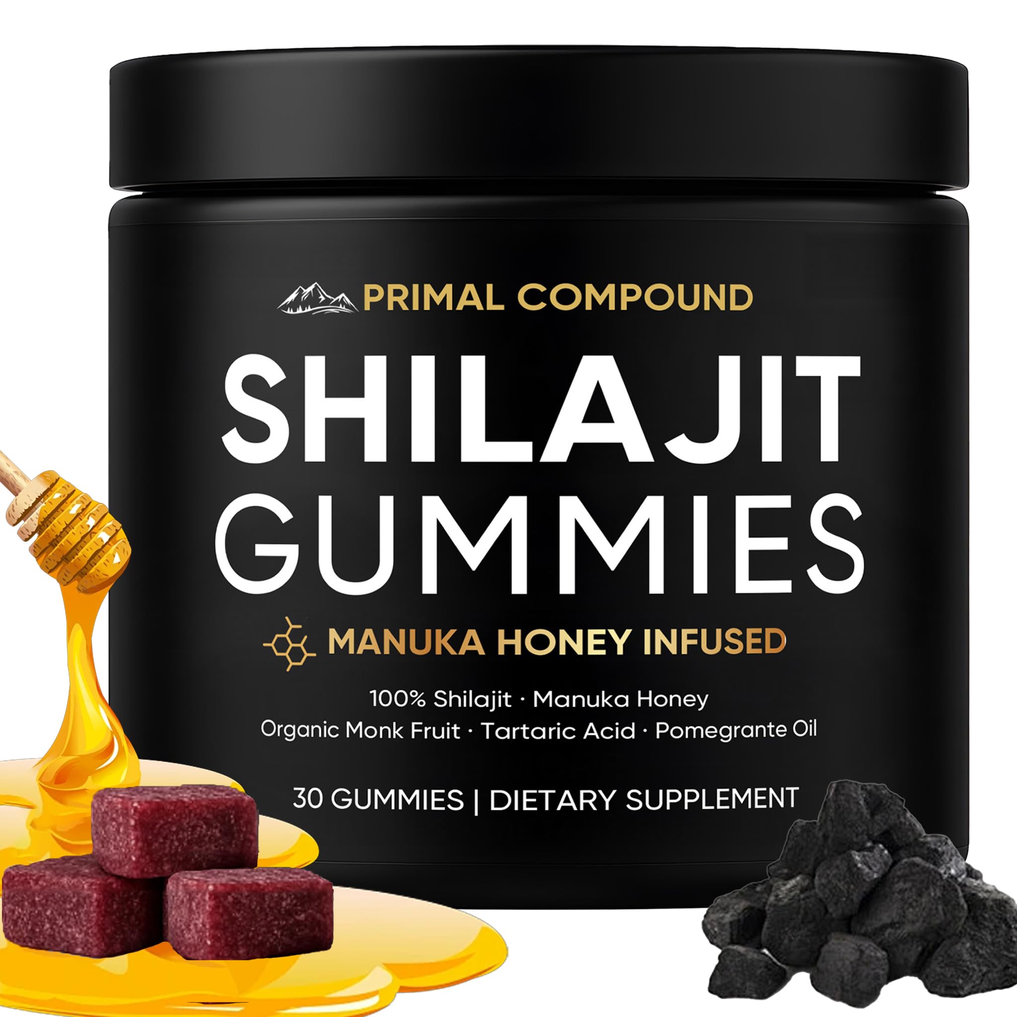 TOGOLIUN Primal Compound Shilajit Gummies bottle for daily vitality and focus