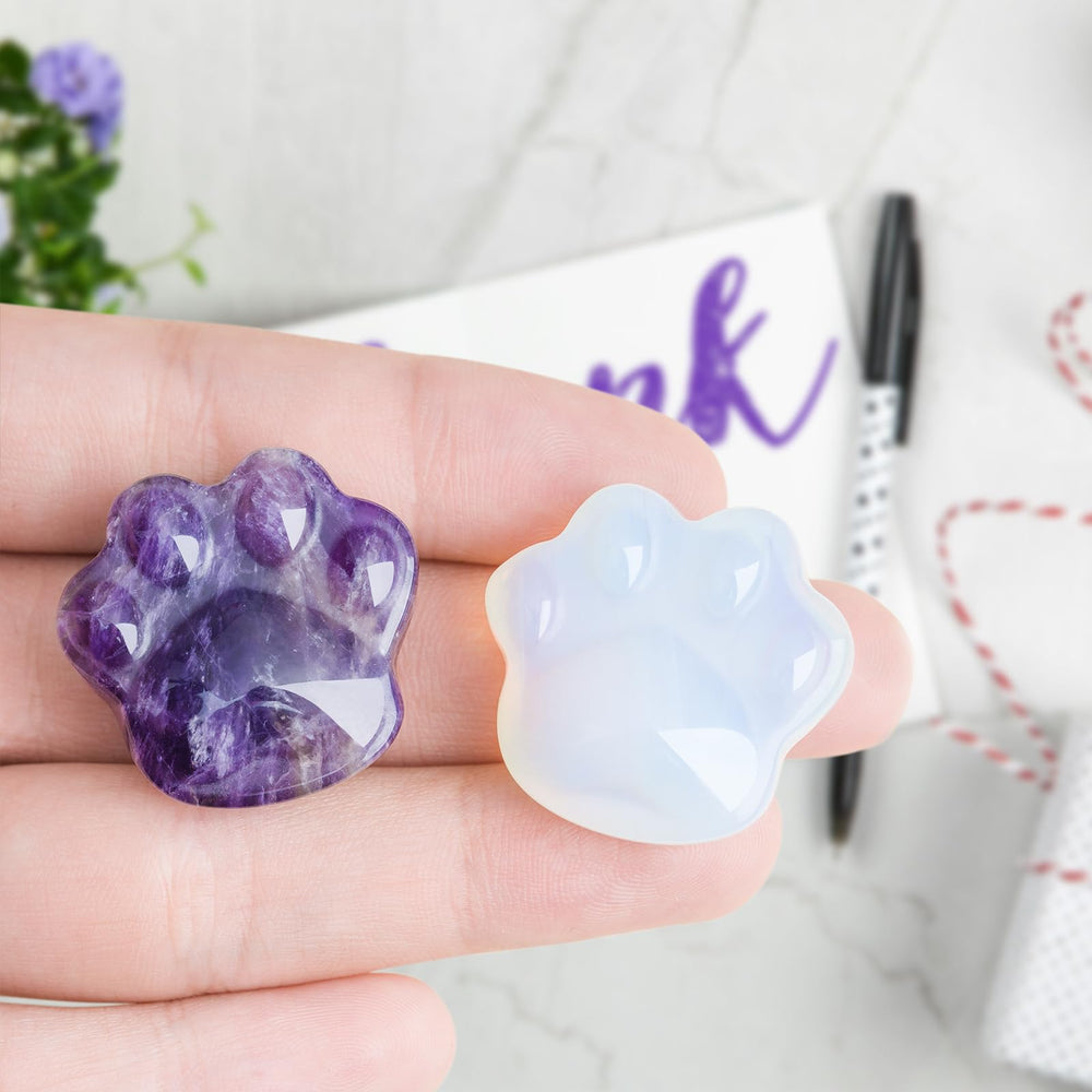 Togous cat amethyst worry stone pocket-sized for on-the-go calm