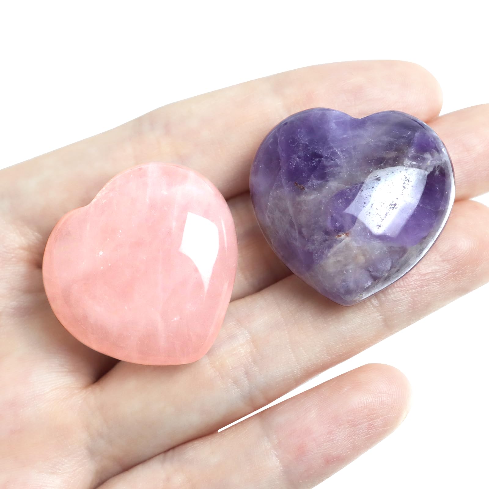 Togous rose quartz heart stone for love and compassion during mindfulness.