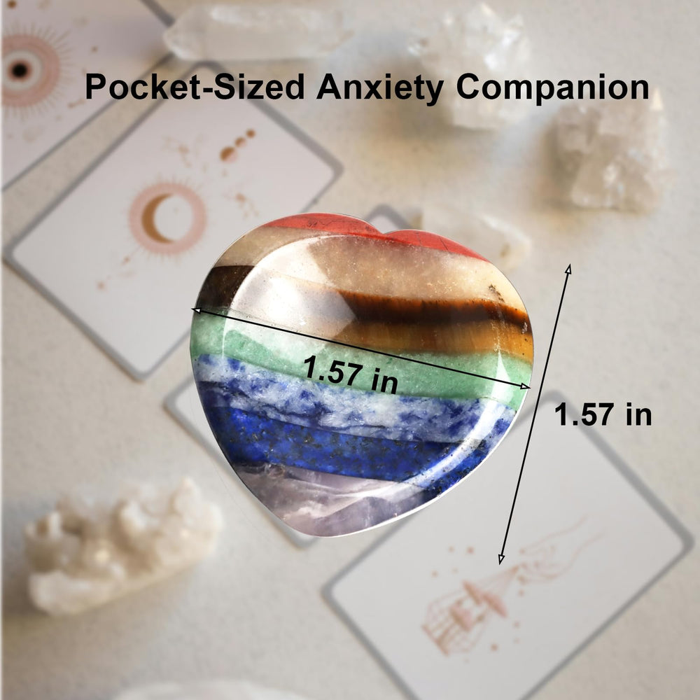 Togous Worry Stone seven chakra colors help align energy during mindful sessions.