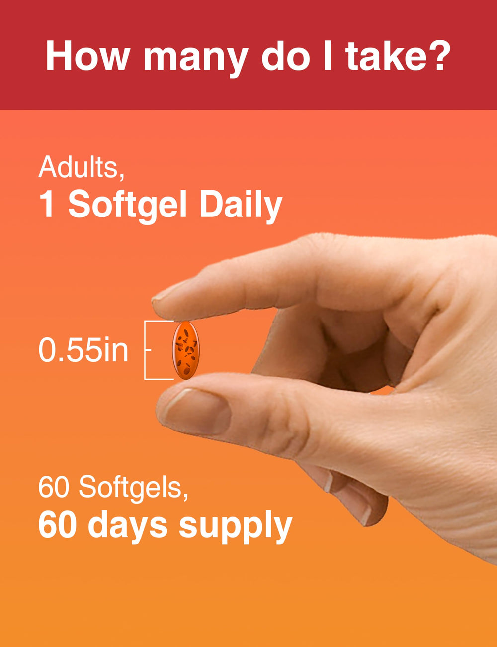 Close up of glossy CoQ10 softgel capsule