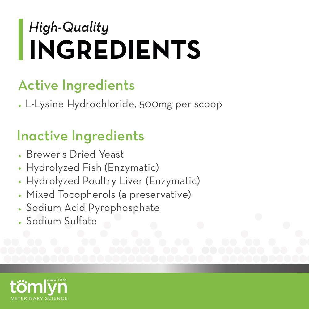 Tomlyn 4-pack immune support provides ongoing lysine supplementation for households.