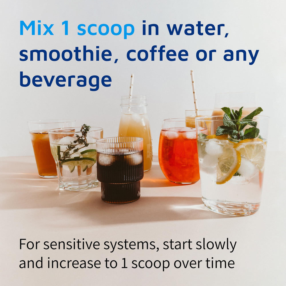 Tomorrow's Nutrition Sunfiber low-FODMAP label communicates gentle digestion-friendly choice.