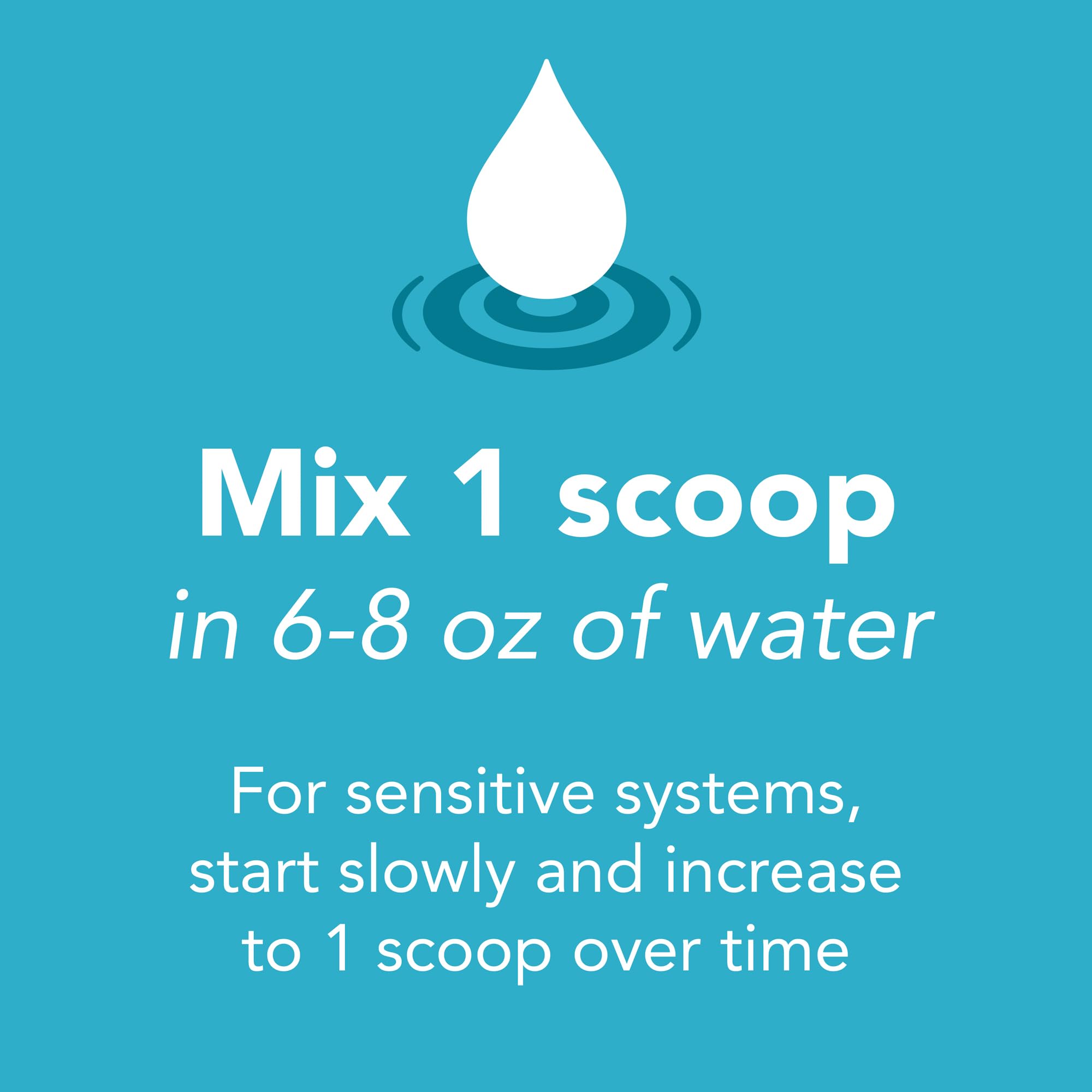 Tomorrow's Nutrition Sunfiber being poured into a glass for mixing